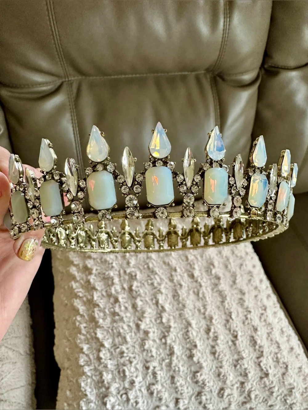 Joyfolie Fantasia Opalescent Gemstone Tiara Crown